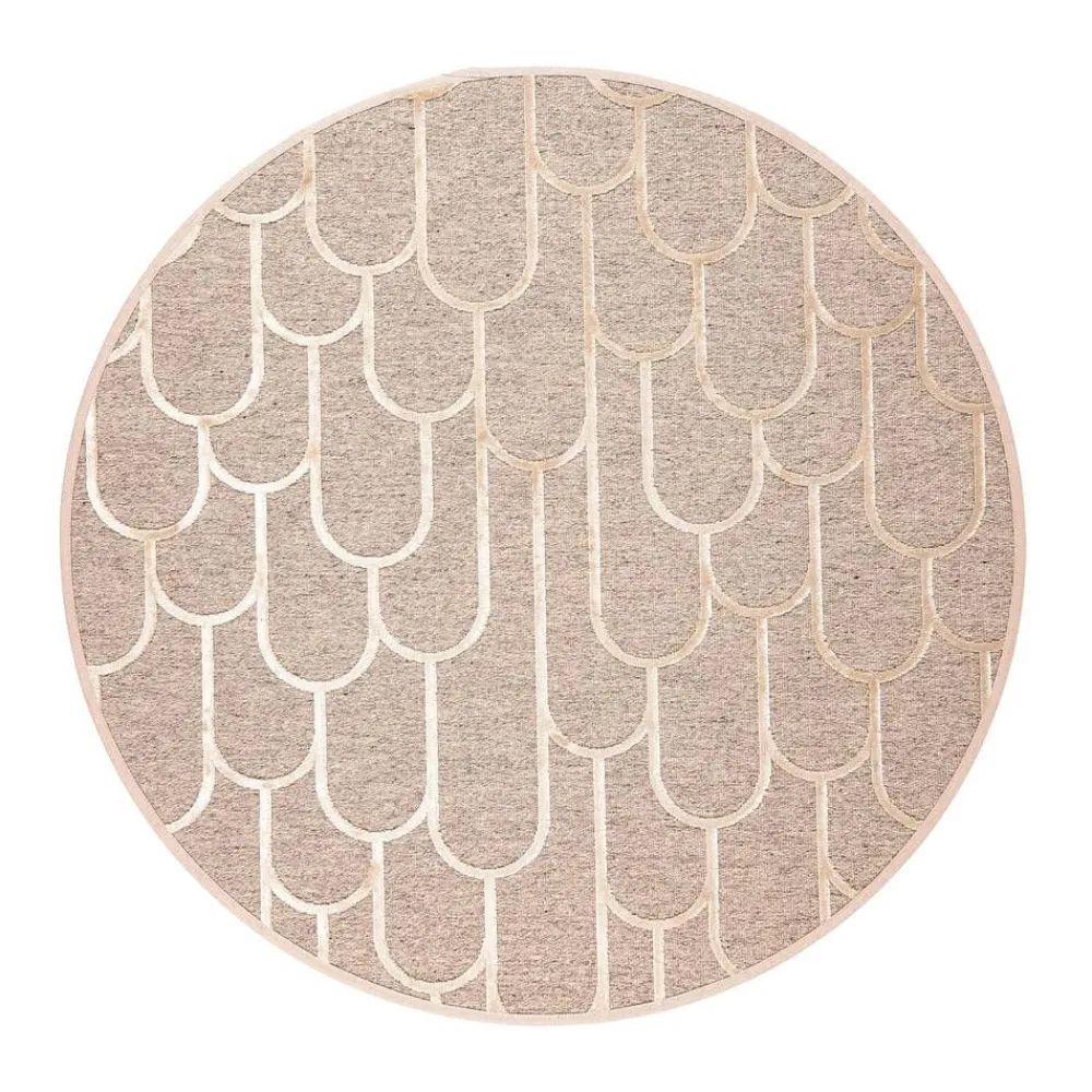 VM-Carpet Pyöreät Matot|Paanu, 1 beige, Ø 133 cm