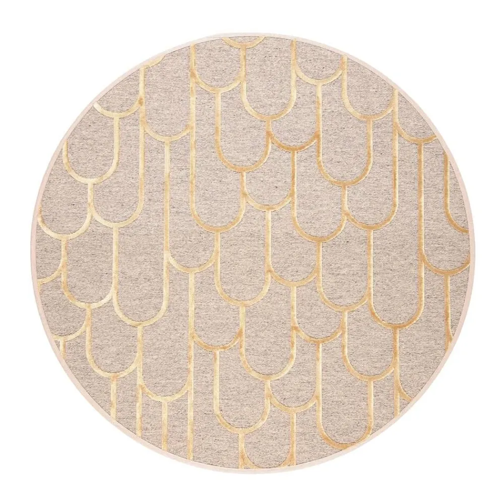 VM-Carpet Pyöreät Matot|Paanu, 7 kulta, Ø 200 cm