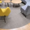 VM-Carpet Pyöreät Matot|Panama 9007 natural, Ø 240 cm, kantti pellava