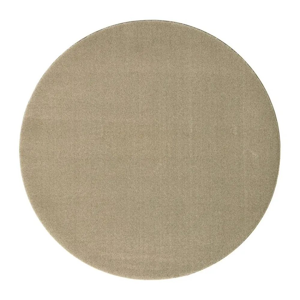 Puuteri 164 oliivi, Ø 133 cm, kantti 5921>VM-Carpet