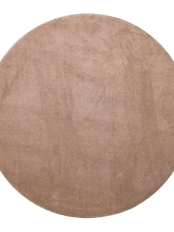 VM-Carpet Pyöreät Matot|Puuteri 143 ruskea, Ø 133 cm, kantti 5951