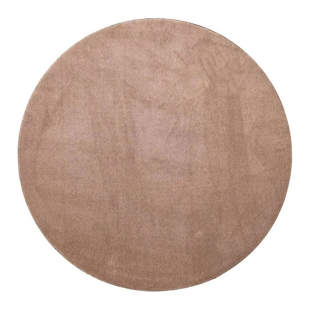 VM-Carpet Pyöreät Matot|Puuteri 143 ruskea, Ø 160 cm, kantti 5951