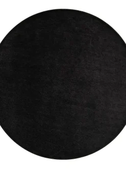 VM-Carpet Pyöreät Matot|Satine 800 musta, Ø 160 cm, kantti 5460