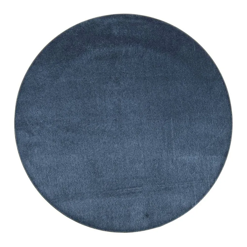 VM-Carpet Pyöreät Matot|Satine 791 sininen, Ø 160 cm, kantti 5447