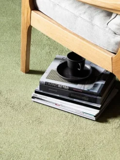 VM-Carpet Pyöreät Matot|Satine 572 vihreä, Ø 160 cm, kantti 5784