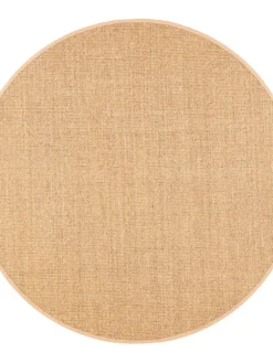 VM-Carpet Pyöreät Matot|Sisal, 50 natur, Ø 200 cm, kantti 32 B