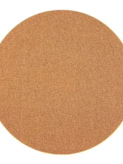 VM-Carpet Pyöreät Matot|Tweed, 52 keltainen, Ø 133 cm, kantti 5674