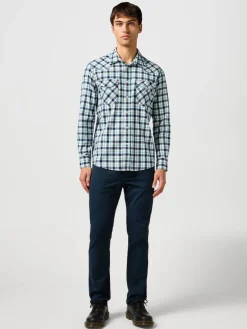 Wrangler Kauluspaidat|paita Western Shirt Blue